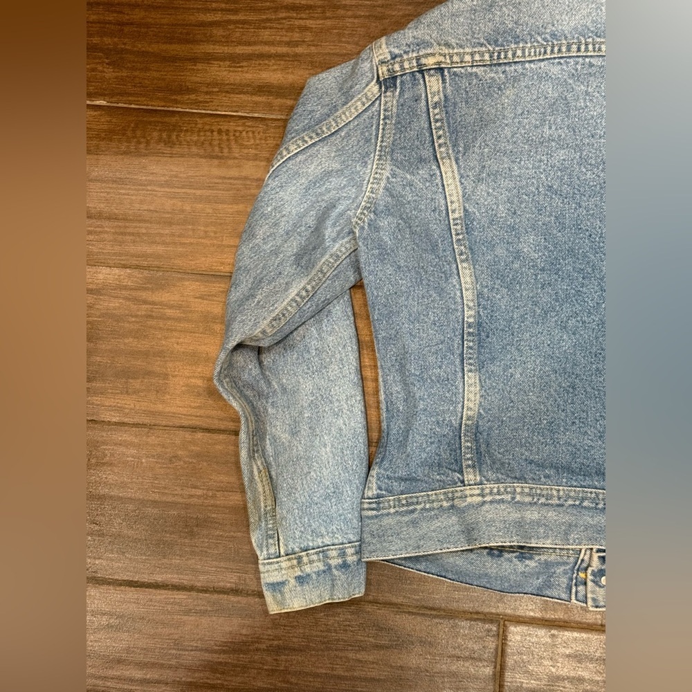 Vintage Lee Riders Blue Denim Trucker Jean Jacket W 18 - Picture 13 of 15
